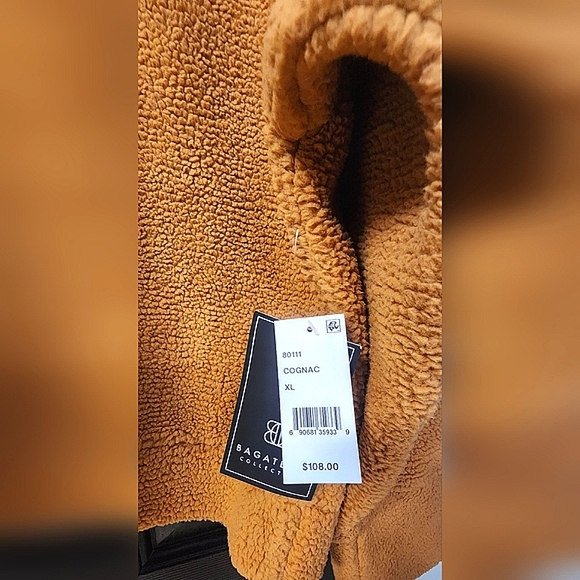 **NWT**Bagatelle Womens Tan Fleece Snap Top Pullover Sweater Jacket XLARGE - Picture 8 of 9